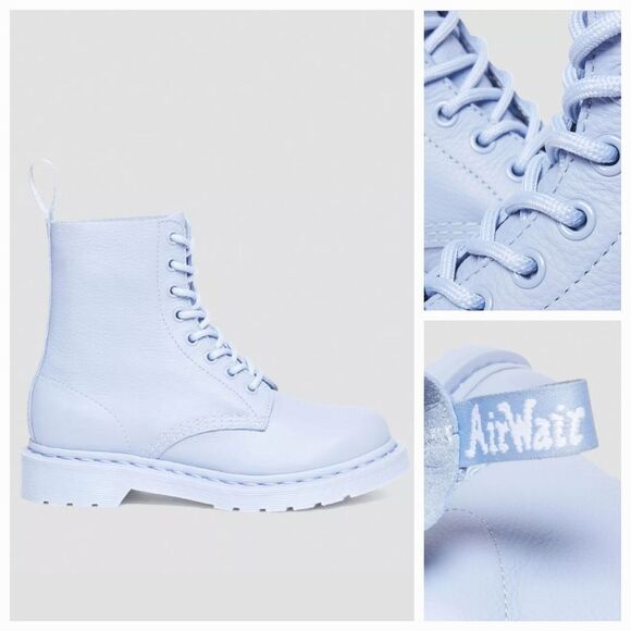 🩵NIB Dr. Martens 1460 Mono Zen Blue Pascal Virginia Leather Boots Size 8 - Picture 12 of 12